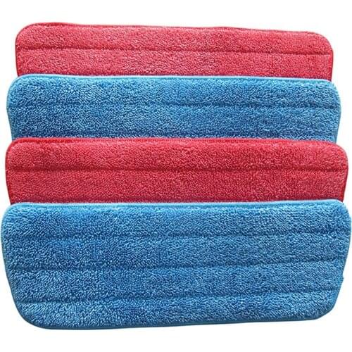 4 Pack Microfiber Mop Replacement Heads ,Flat Mop Replacement Cloth,for Wet Dry Mops ,Blue and Red