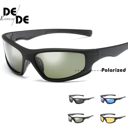 New Polarized SunglasseS Men UV400 Anti-glare Sun Glasses Black PC Frame Outdoor Sport Goggles