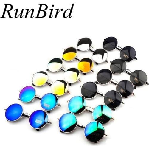 Vintage Steampunk Sunglasses Round Designer Steam Punk Metal Oculos de sol masculino Women Coating Men Retro Sun glasses YJ129