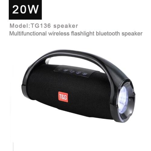 LED flashlight Bluetooth stereo speakers, portable subwoofer dual diaphragm, wireless portable speakers, music center caide som