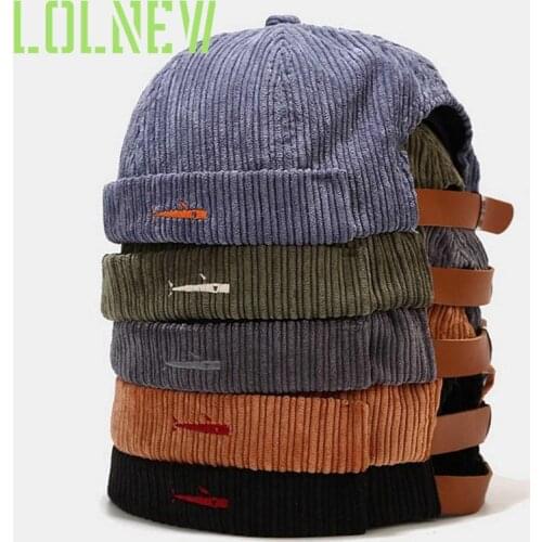 Vintage Hats Men Women Cap Spring Autumn Streetwear Hip Hop Sleeveless Corduroy Docker Hat Wholesale