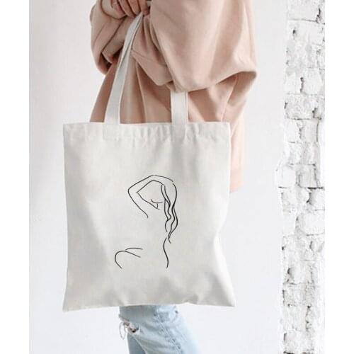 Funny Casual Big Shopping Bag Eco Harajuku Fashion Tote Bag Canvas Girl Art Chic Shoulder Bags for Women Reusable Foldable Bags