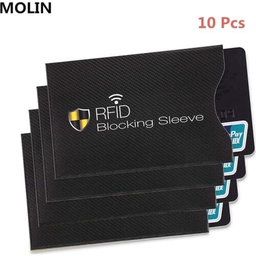 10pcs Set Anti-theft RFID Card Protector for Bank Card RFID Blocking Sleeve Wallet Lock Identity Anti-theft Protective Cover