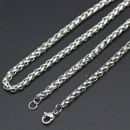 Women Men chain 316L Stainless Steel 2.5mm 3mm 4mm 5mm Lanterns Necklace Chain For women men locket pendant