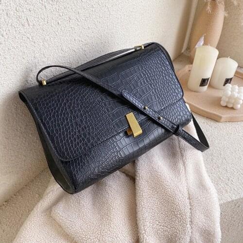 High quality leather ladies shoulder bag pattern womens Messenger bag large capacity female handbag winter party bags 2019 new