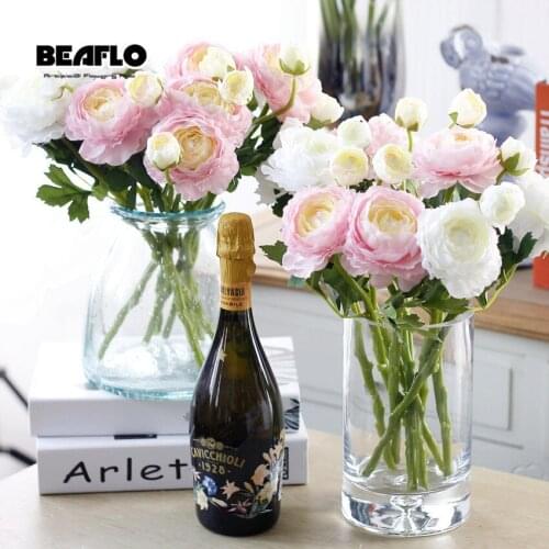 1 Branch European Pretty Wedding Mini Peony Artificial Silk Flower Fake Flowers bouquet Flores Bride Home Decoration