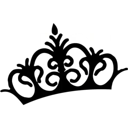 16cm*9.5cm Crown Princess Queen King Fashion Vinyl Car Styling Car Sticker Black/Silver S3-4715