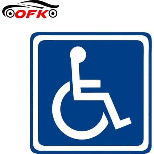 Car Stickers Decor Motorcycle Decals Disabled Sign Decorative Accessories Creative Sunscreen Waterproof PVC,13CM*13CM