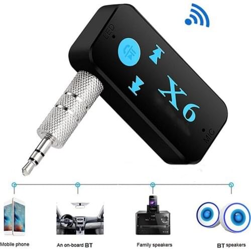 X6 Car 3.5mm Wireless Handsfree Bluetooth Audio Stereo Music Receiver Adapter Car Accessories