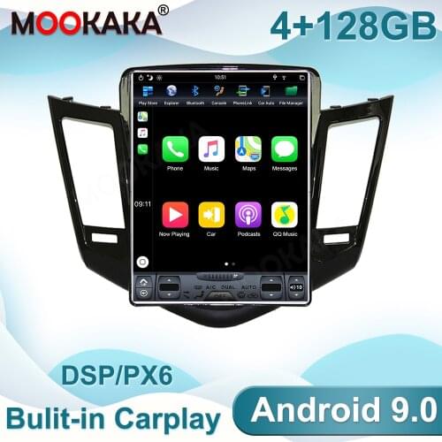 Android 9.0 4+128G For Chevrolet Cruze 2009-2013 Tesla Screen Car Multimedia Stereo Player DSP CARPLAY Radio GPS Navigation