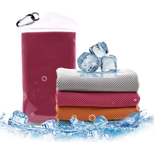 Fast drying Microfiber Sport Cold Towel Travel and Hiking Utility Enduring Instant Cooling Reusable 1pcs