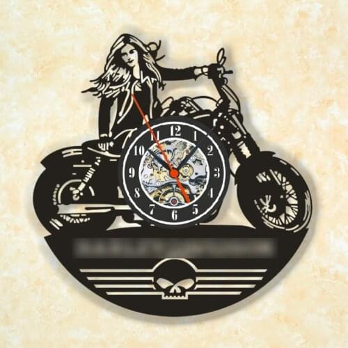Motorcycle Record Clock