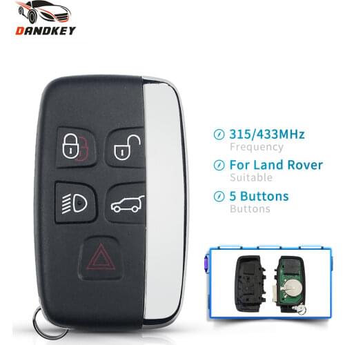 Dandkey 5pcs Remote Smart Key 315MHz / 434MHz For Land Rover Discovery 4 Freelander For Range Rover Sport Evoque 2012-2017