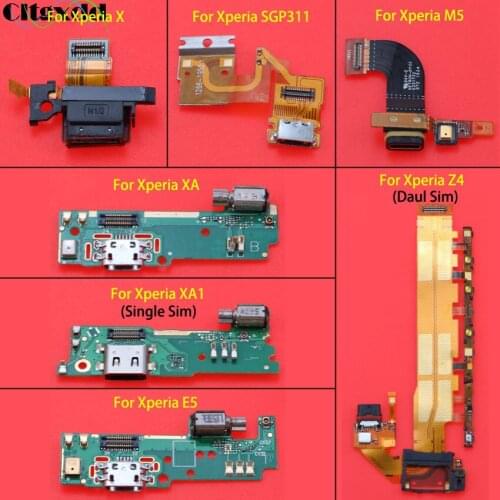 For Sony Xperia X XA XA1 E5 Tablet Z SGP311 SGP312 SGP321 M5 Z4 USB Charging Port Dock Connecter Flex Cable with Microphone