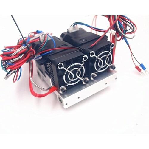 Funssor 1 set*MK9 dual Extruder Assembly full kit 1.75mm Nema 17 motor Replicator type 3D printer clone carriage kit