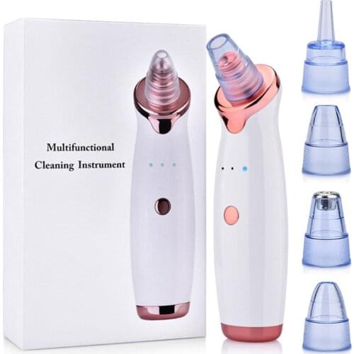 Electric Blackhead Instrument Facial Blackhead Removal Tool Skin Cleansing Massage Beauty Instrument 5 Probe Blackhead