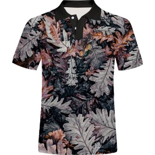 IFPD EU/US Size 3d Retro Dead Leaves Polo T Shirt Fashion Men Women Plant 3d Print Polo Shirt Summer HarajukuTshirt Streetwear