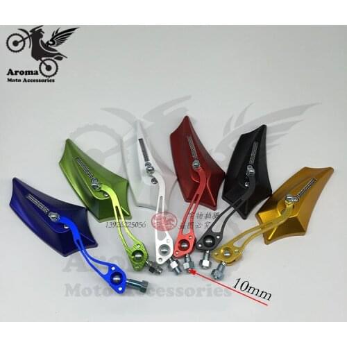 Colorful motorcycle rearview mirror for yamaha honda suzuki brand universal motorbike side mirrors dirt pit bike