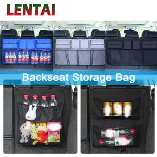 LENTAI For Skoda octavia a7 a5 2 rapid fabia Seat leon ibiza Mini cooper Ssangyong Car Trunk Organizer seat Storage Bag Oxford