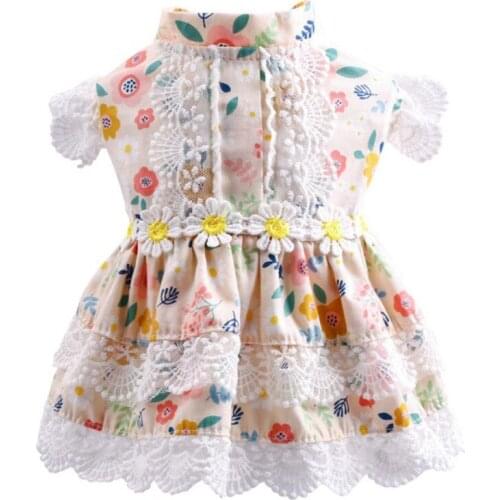 Summer Dog Floral Princess Dress Dog Dress For Dogs Skirt Summer Princess Dog Wedding Dresses York Clothes