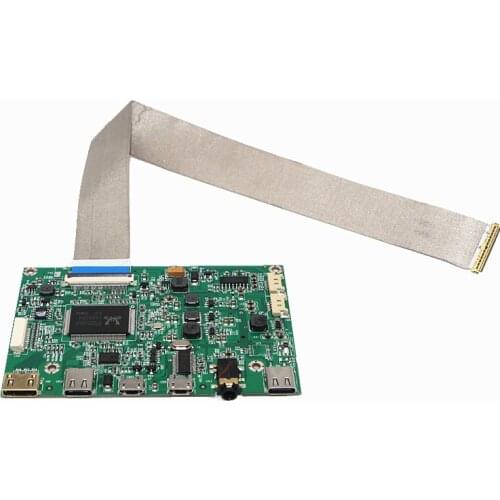 Type-C+2mini USB+mini HDMI+Audio 2K LCD controlador Board For 13.3" LQ133T1JW01 NV133QHM-A51 EDP 40Pin 2560X1440