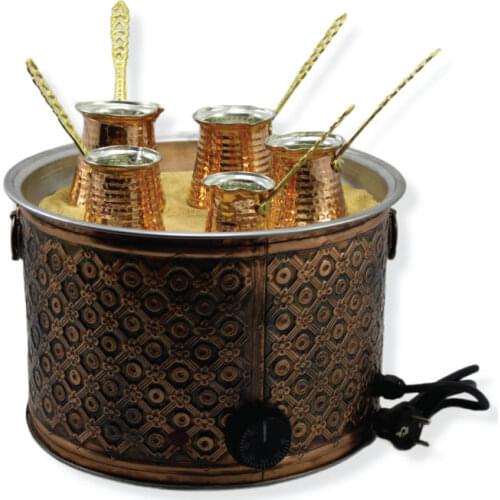 Authentic Turkish Copper Electric Hot Sand Coffee Maker Heater Machine Big Size 110V - 220V Kitchen & Dining
