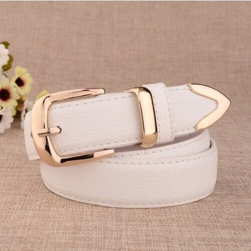Belt female Versatile fashion womens leisure imitation leather belt womens new paint belt alloy buckle belt l korean fashion