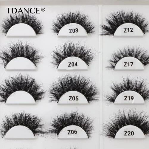 TDANCE Makeup Eyelashes 13mm-20mm 3D Mink Hair Lashes Fluffy Wispy Volume Natural Long Cross False Eye Lash Reusable Eyelash