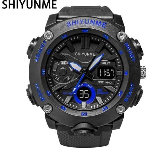 SHIYUNME Top Luxury Watches Men Military Army Mens Watch Waterproof Sport Wristwatch Dual Display Watch Male Relogio Masculino