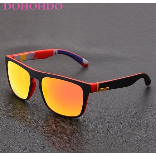 DOHOHDO New Classic Square Sunglasses Men Polarized Sun Glasses Retro Driving Shades Male Mirror oculos de sol masculino UV400