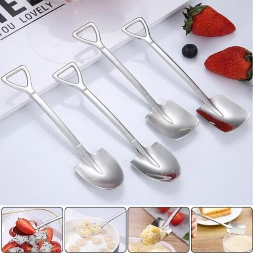 Stainless Steel Spade Spoon Watermelon Spoon Shovel Spoon Ice Creative Spoon Tip Flat Shovel Dessert Spoon Spoon Cream Z5L9
