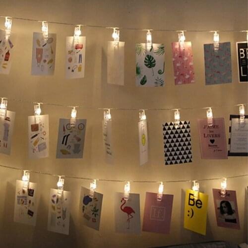 LED String Lights Photo Clip Fairy Lights1.5m/3m/4.5m LED Light Strings for Christmas Wedding Party Decoration Home Room Decor