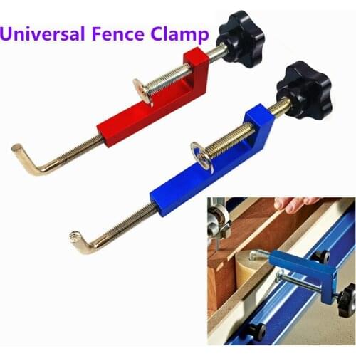 Universal Fence Clamp Aluminium Fixing Fixture G Clamp for Wood Working Benches Saw Machinery Wood Router