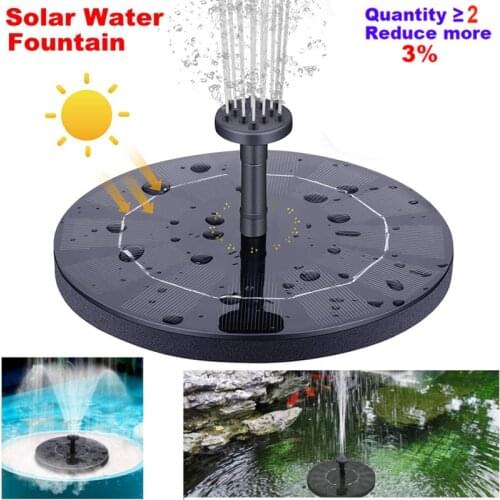 Solar Water Fountain Pool Pond Waterfall Fountain Garden Decoration Outdoor Bird Bath Solar Powered Fountain Pump Floating Water