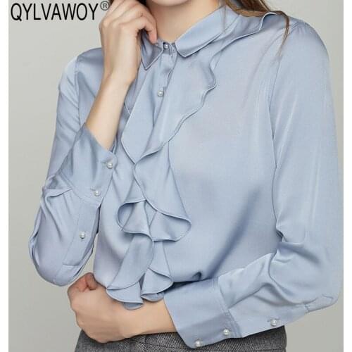 Womens Shirt Spring Vintage Silk Blouse Women Tops Fashion Woman Blouses 2021 Korean White Shirt Camisas Mujer 19010 MY2932