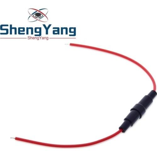 1pair 5*20mm Glass fuse holder Screw Type 5X20mm with 22 AWG Wire Cable 250V Glass fuse tube fuse casing