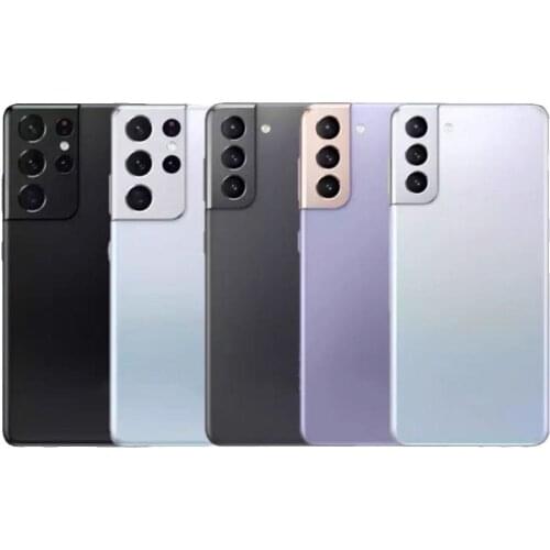 10Pcs Back Glass Replacement For Samsung Galaxy S21 Ultra PLUS S21Ultra S21Plus Battery Cover Rear Door Housing Case