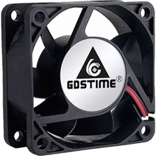 2PCS Gdstime 60mm Fans DC 5V 12V 24V Brushless 60x25mm 2pin Dual ball Cooling Fan For Computer PC Case Cooler Heatsink