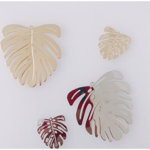2pieces/lot alloy leaves pendant earrings accessory material