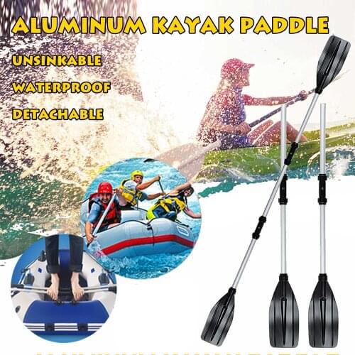 2Pcs Detachable Aluminium Boat Oars Assemble Strengthened Paddle Long Oar for PVC Inflatable Boat Fishing Kayak Canoe Paddle