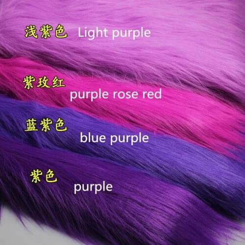 4 Kinds Of Purple 12cm Long Pile Fur Faux Fur Fabric Soft Plush Faux Fur Fabric Sewing DIY Toy Home Background Decoration Cloth