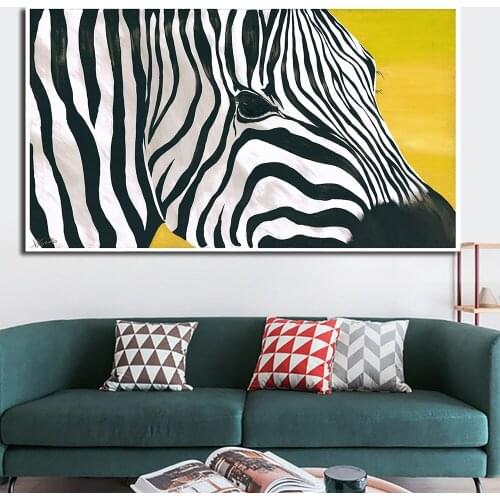 Abstract Animal A zebra Painting Modern Printed Poster and Prints Wall Art for Living Room Sofa Posters Home Decoration Unframed