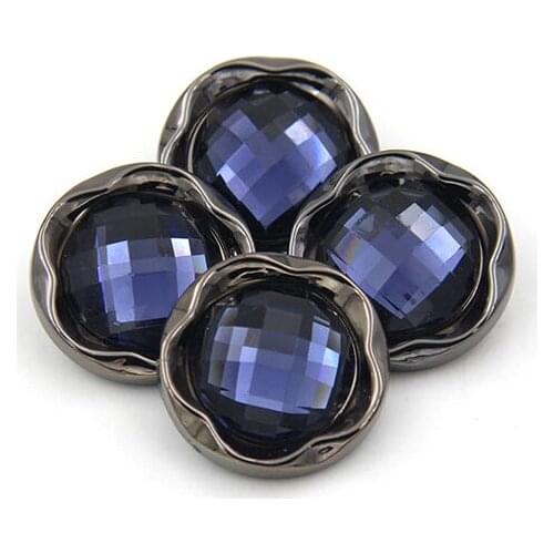 Free shipping 30pcs/lot fashion coat button Imitation diamond buttons flower shape button 25mm