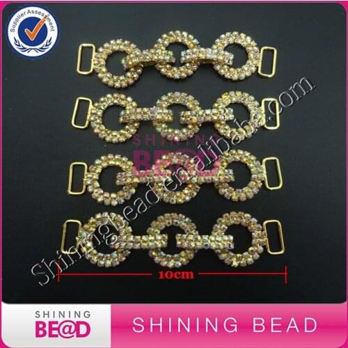 FREE SHIPPING! 50pieces /lot,three rings crystal AB rhinestone bikini connector,fashion rings rhinestone bikini connector