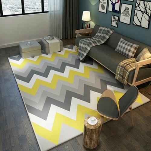 Geometric Pattern Big Carpet Nordic Style Decor Living Room Bedroom Kids Children Play Floor Mats Anti-Slip Tea Table Area Rugs