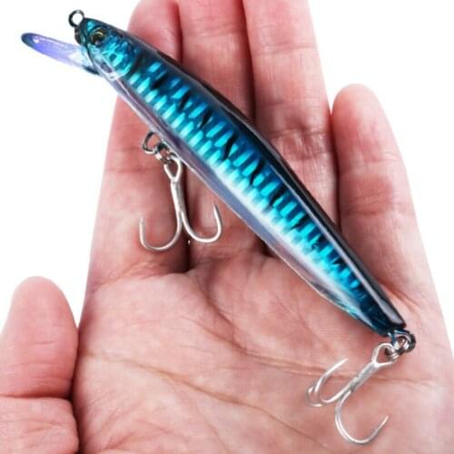 GLS Brand 10 colors optional Mino 11.5CM / 16g blood tank plus barb three hooks long shot suspension mino hook bait