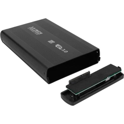 3.5 inch USB 3.0 2.0 to SATA Disk Case HDD SSD Case 6Gbps SATA External Hard Drive Enclosure Box With EU US UK Power Adapter