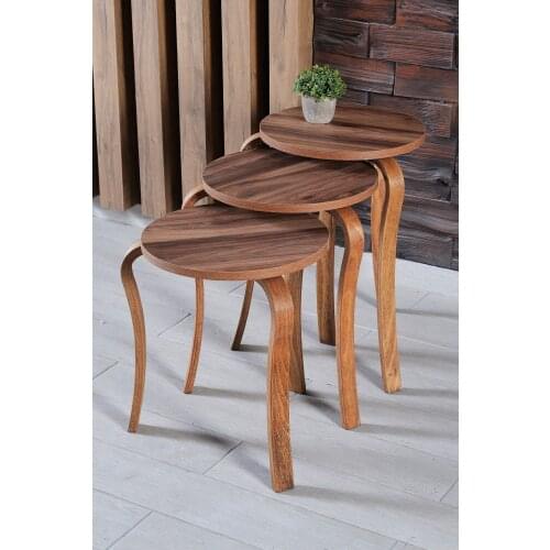 Zigon coffee table wood lükens foot walnut wood, zigon stand models