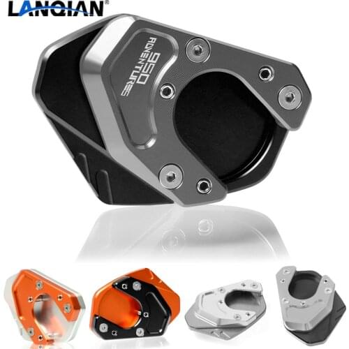 For 950 Adventure S 2005 2006 Motorcycle CNC Kickstand Foot Side Stand Extension Pad Support Plate With Logo 950AdventureS