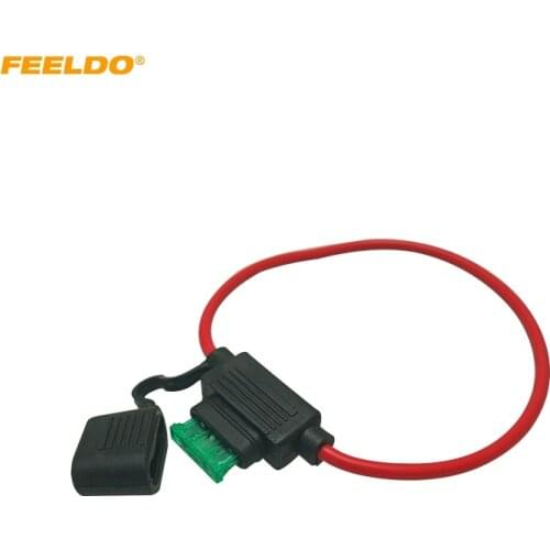 FEELDO 20pcs Waterproof Car Auto 10/15/20/30A Amp In Line Blade Fuse Holder Fuses #CA5458